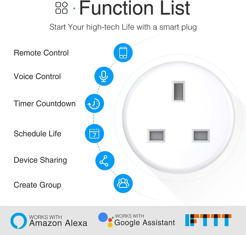 تقسيم كهرباء ذكي WiFi ( سمارت ) Smart Plug — صورة 4 من 5