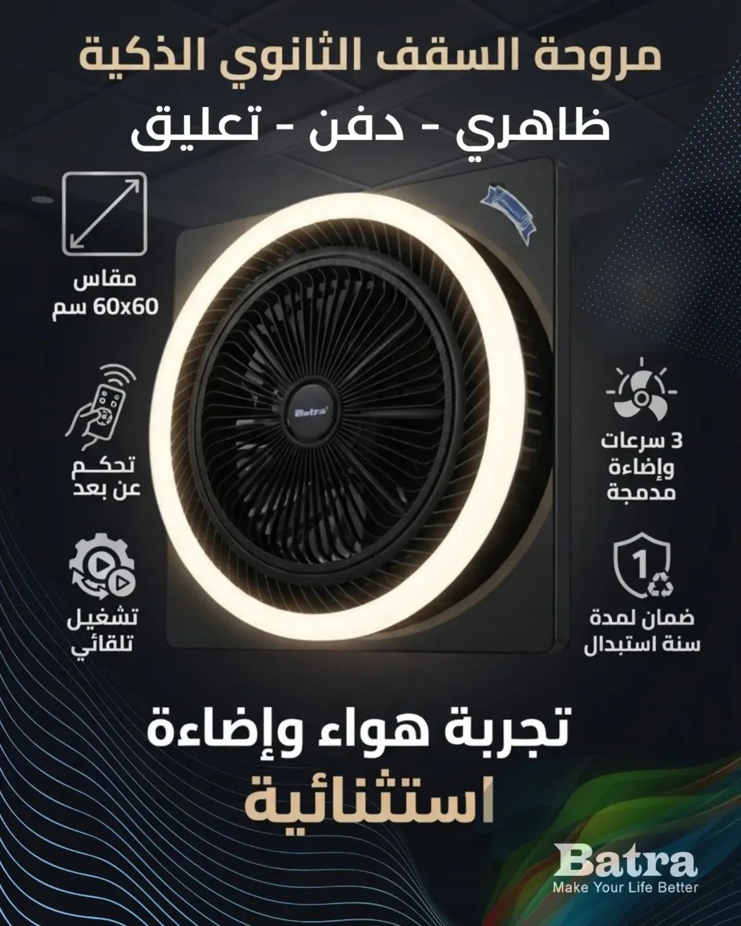 مروحه سقف ثانوي ضاهري دفن — صورة 2 من 2