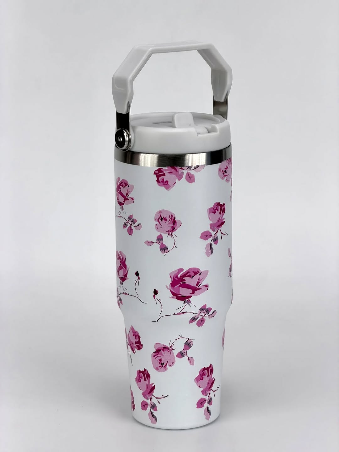 ترمز حراري زهور ابيض Floral thermos — صورة 3 من 5