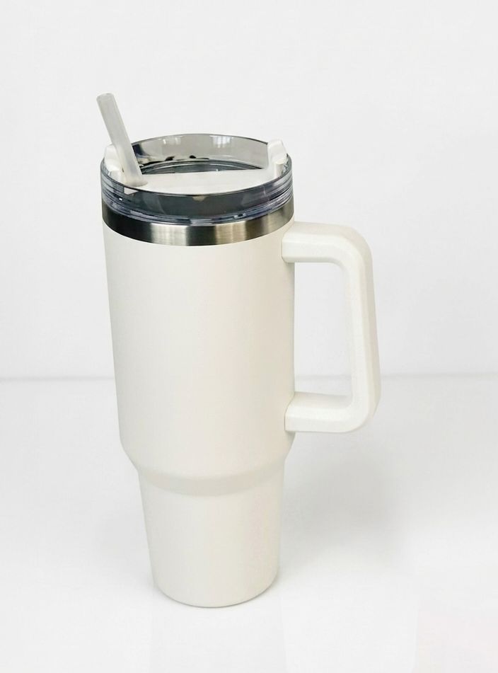 كوب حراري سادة ابيض Thermal cup — صورة 2 من 4