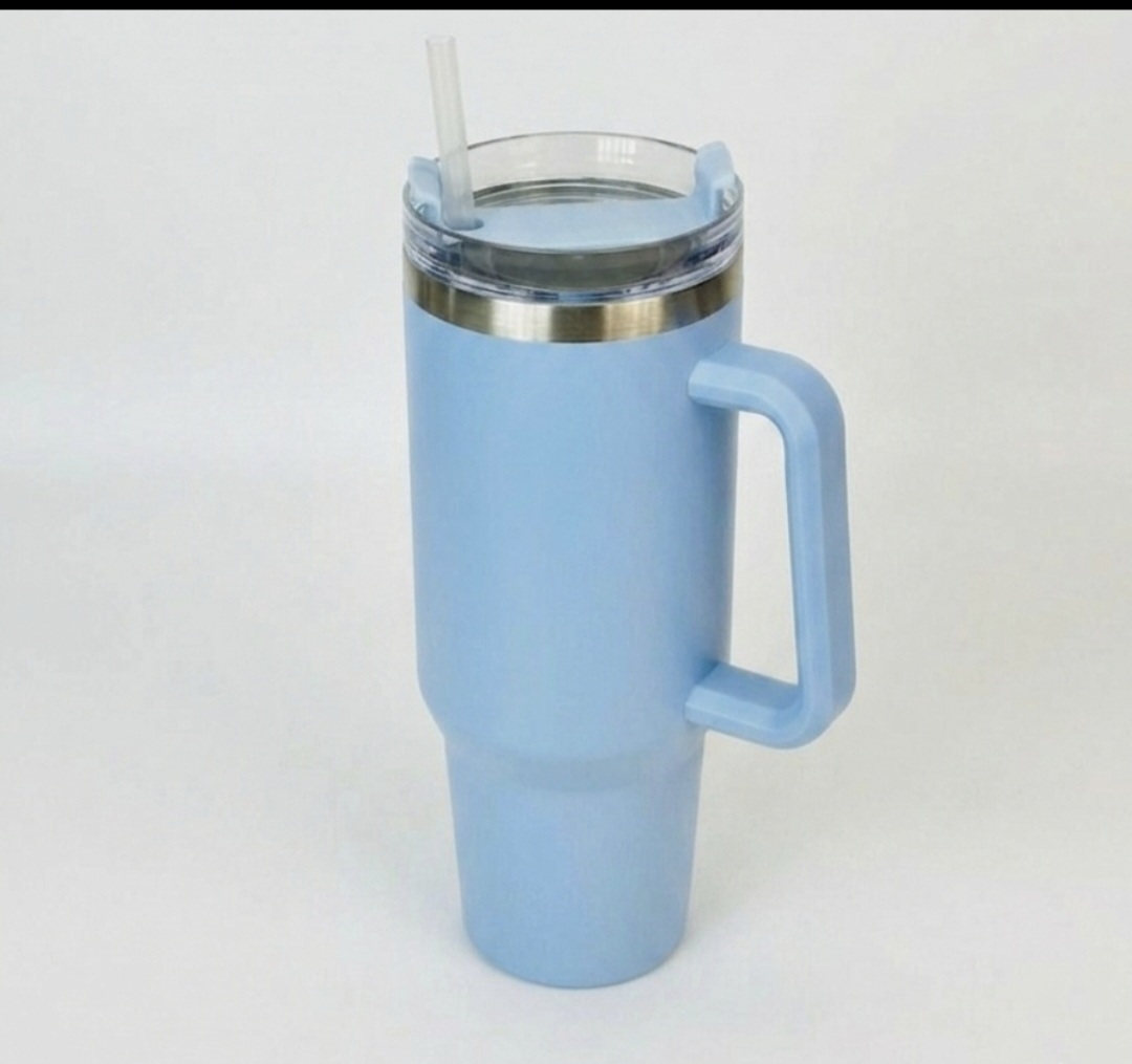 كوب حراري سادة سماوي Thermal cup — صورة 2 من 4