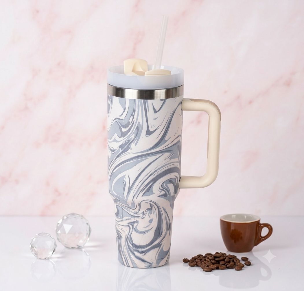 كوب حراري امواج اسود thermal cup