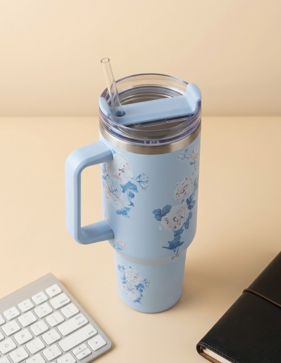 كوي حراري زهور سماوي Floral thermal cup — صورة 2 من 6