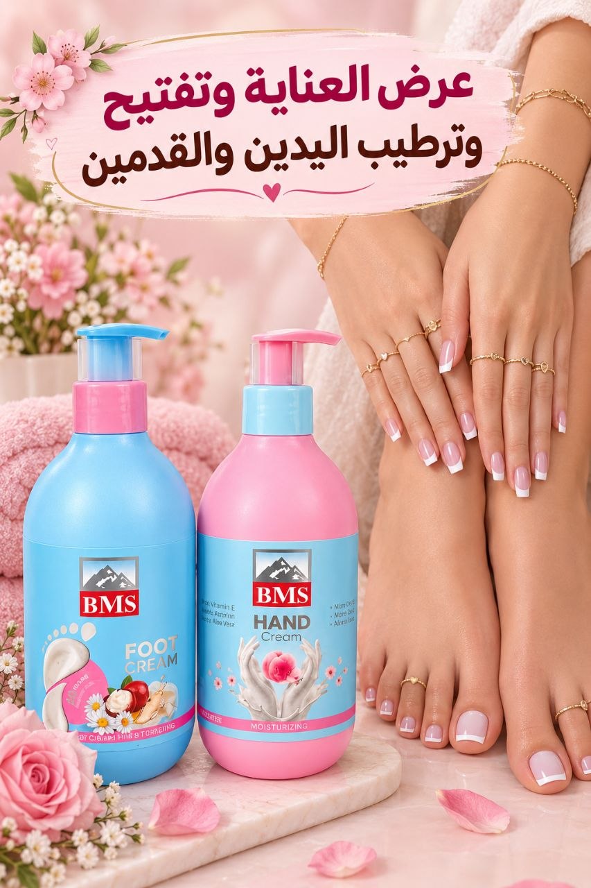 مرطب يدين مع مرطب اقدام