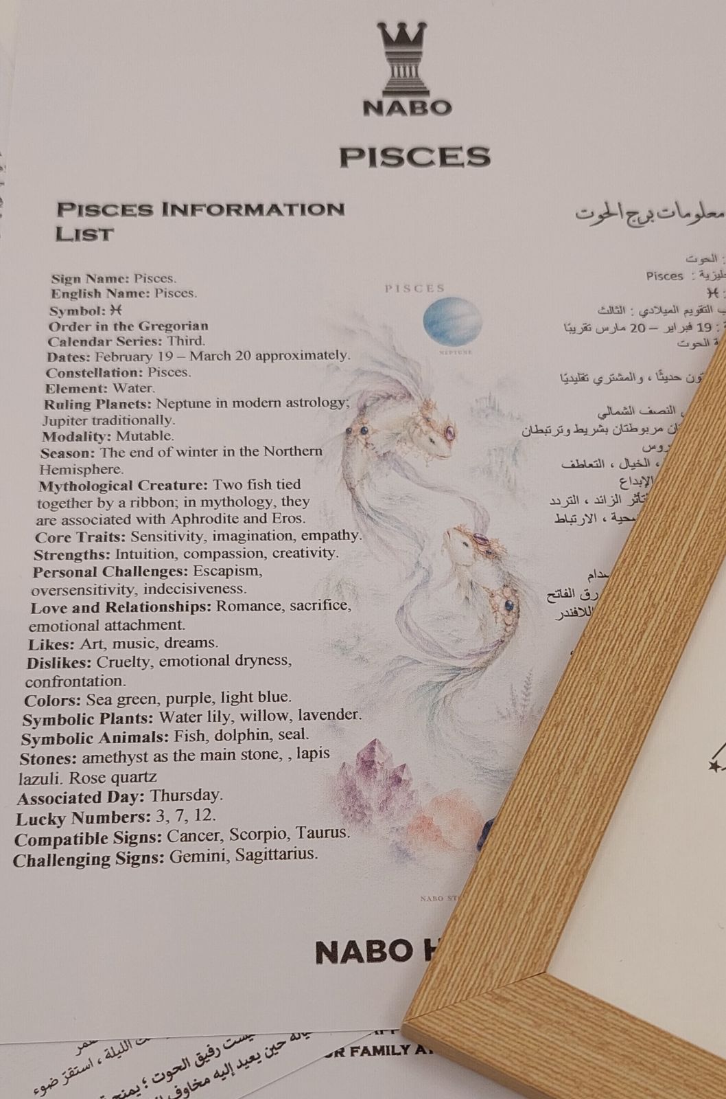 الخريطة النجمية لبرج الحوت وحجر الامثيست .. يأتي مع اسطورة نشوء البرج وارتباطه بالحجر .. وبالطبع مغلف كهدية — صورة 8 من 9