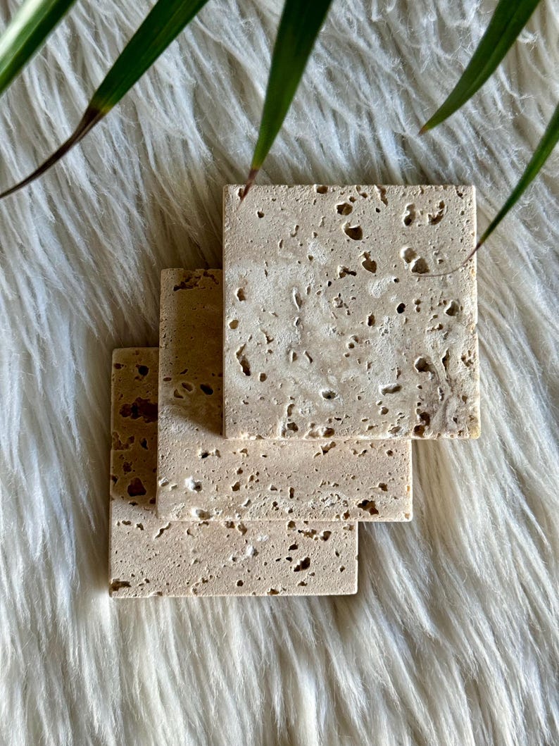 كوستر حجر طبيعي مربع — صورة 2 من 3