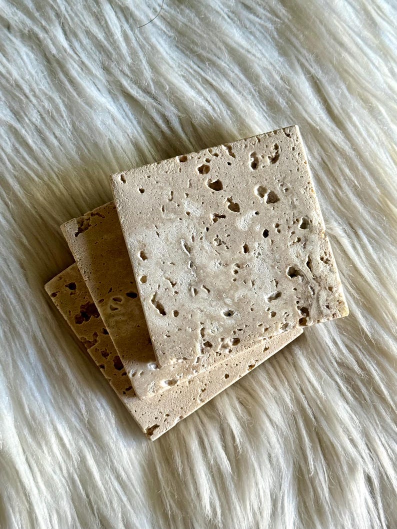 كوستر حجر طبيعي مربع — صورة 3 من 3