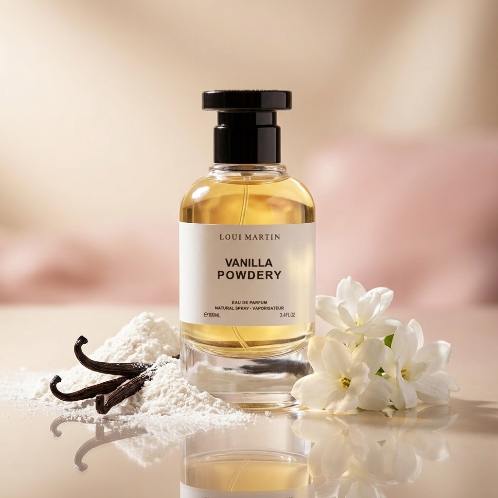 عطر فانيليا بودري (Vanilla Powdery) من ماركة لوي مارتن (Loui Martin).