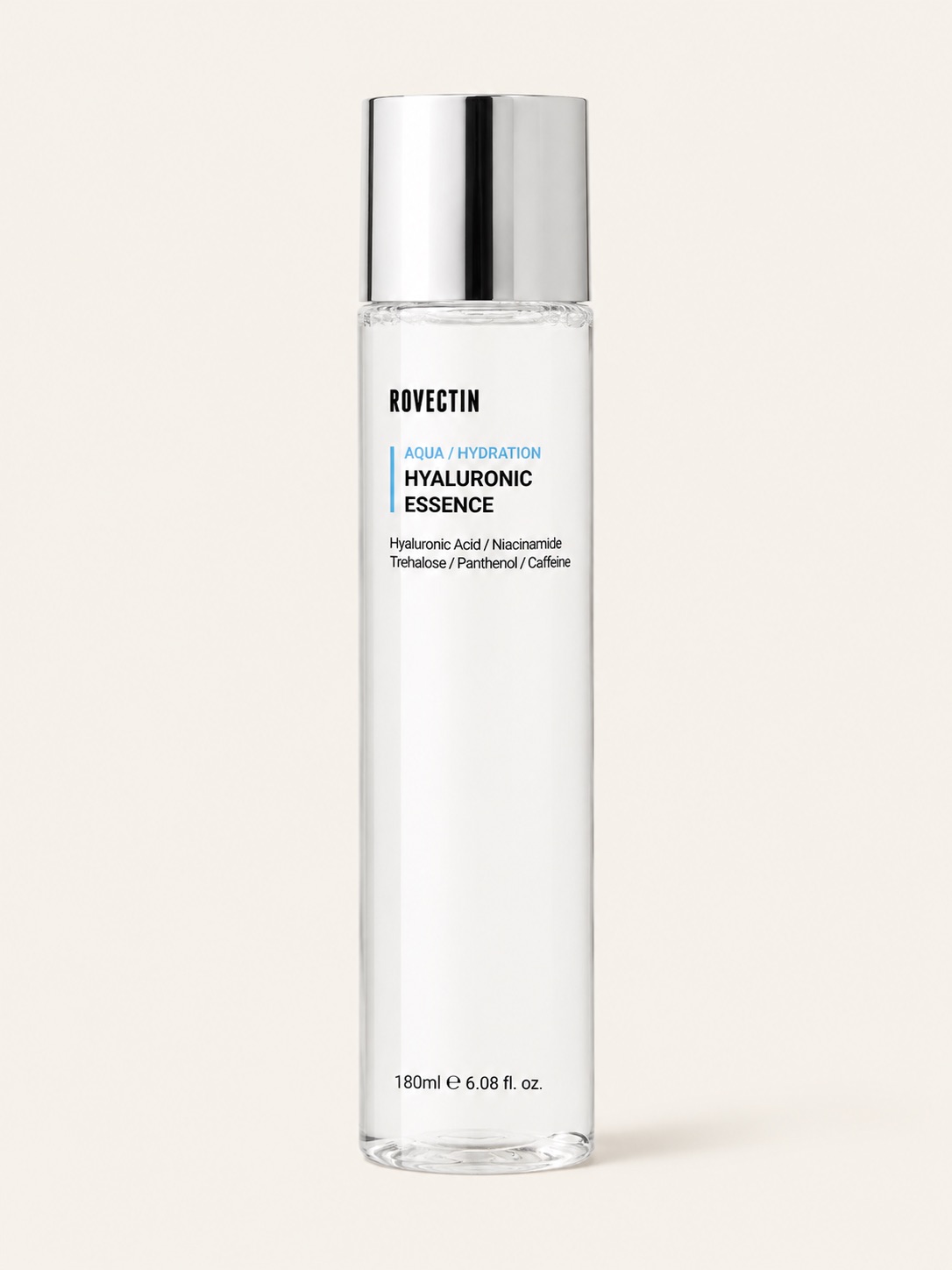 Rovectin Aqua Hydration Hyaluronic Essence Jumbo – إيسنس مرطب مكثف بحمض الهيالورونيك