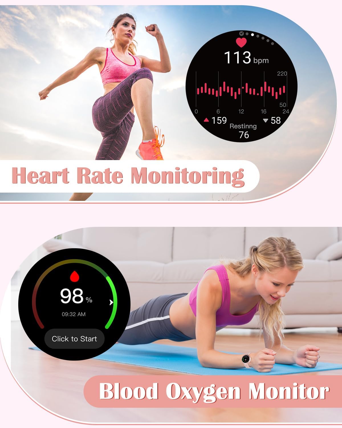 ساعة نسائية ذكية ( لمس )   Smart Watch — صورة 5 من 6