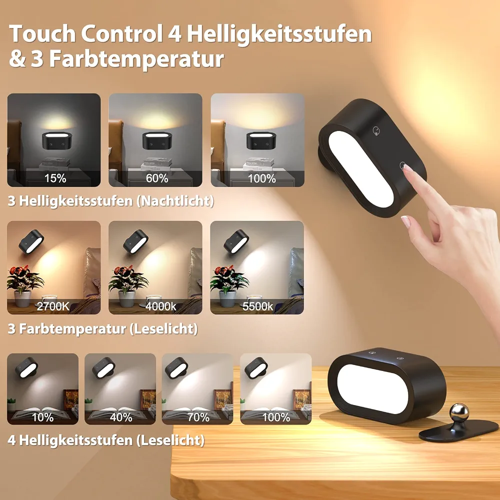 إنارة جدارية متغيرة / قطعتين ( شحن )  LED Light — صورة 6 من 6