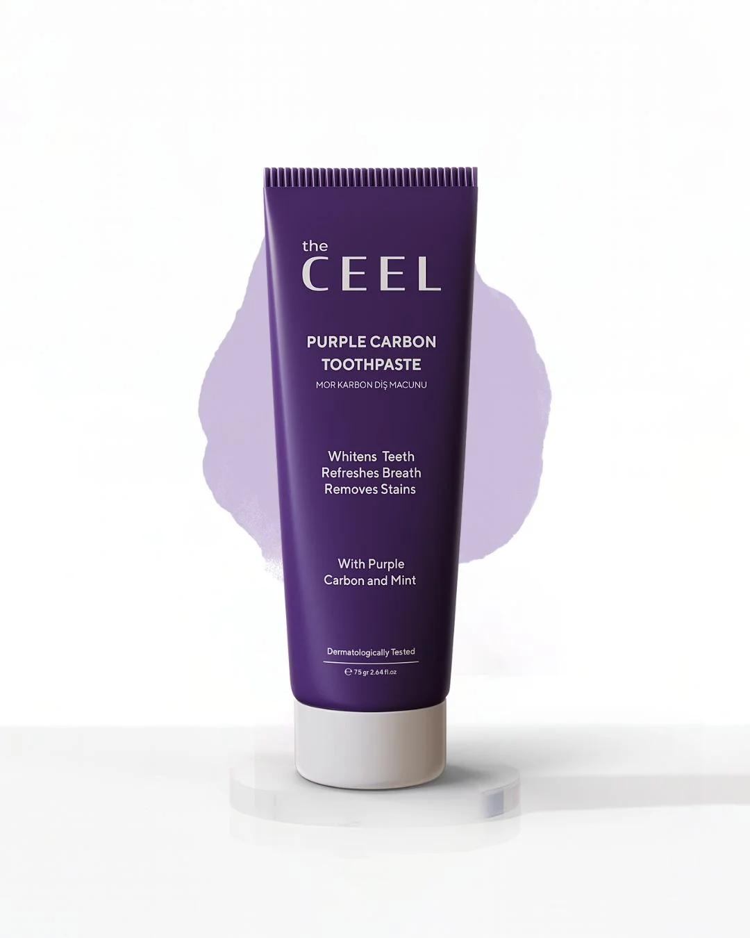 the CEEL Purple Carbon Toothpaste With Purple Carbon And Mint - 75g | ذا سيل معجون أسنان بالكربون والنعناع - 75 غ — صورة 2 من 2