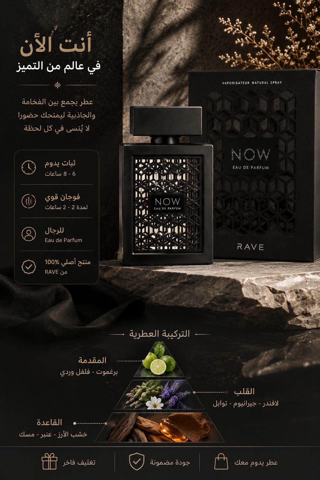 عطر ناو الاسود 100 مل — صورة 2 من 4