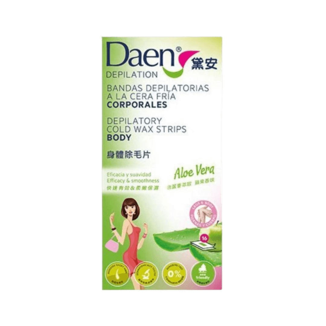 Daen Body wax strips Aloe Vera | داين شريط شمع بارد للجسم بالصبار16