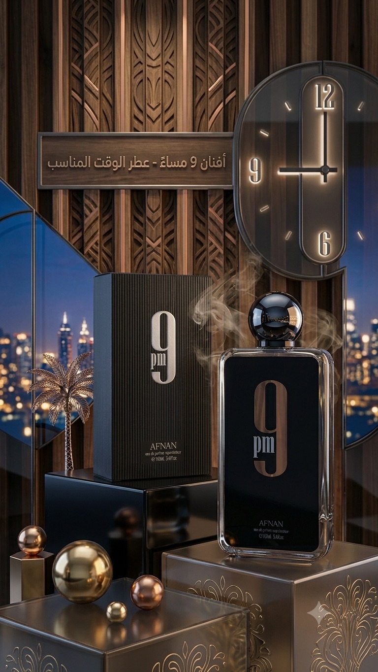عطر pm 9 الاسود من افنان 100 مل — صورة 2 من 4