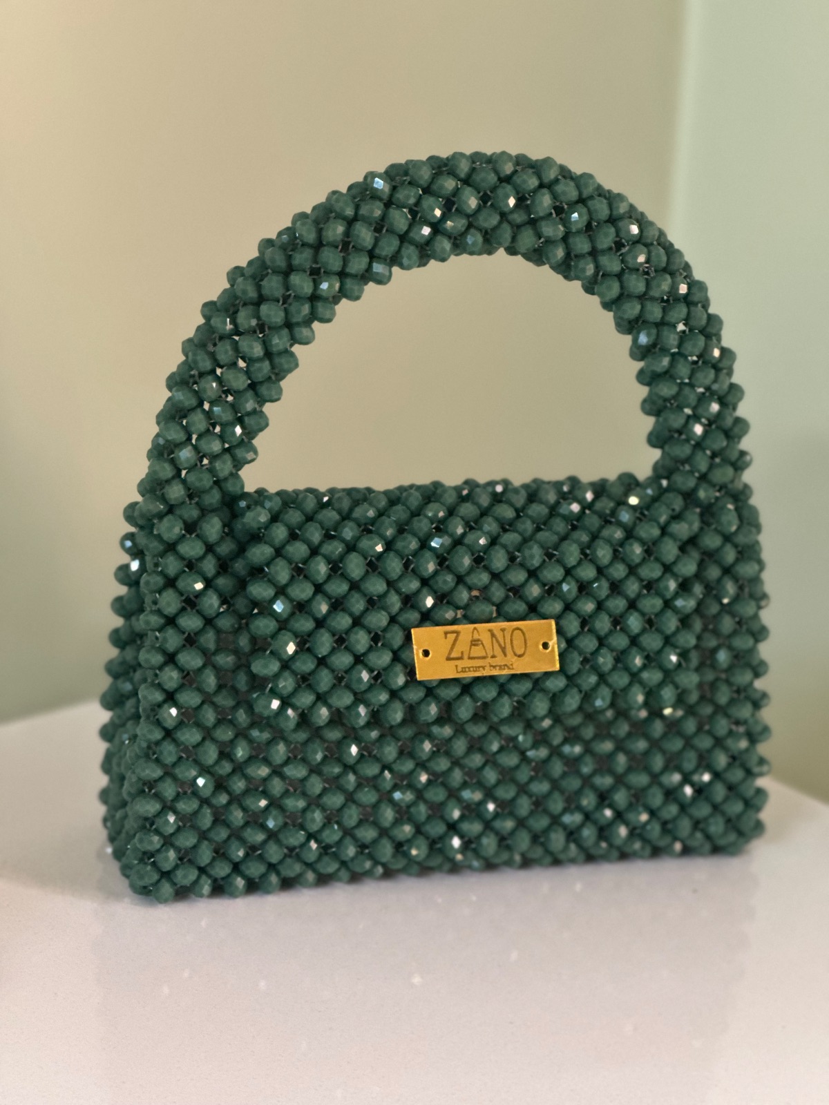 حقيبة خرز يدوي emerald — صورة 3 من 5