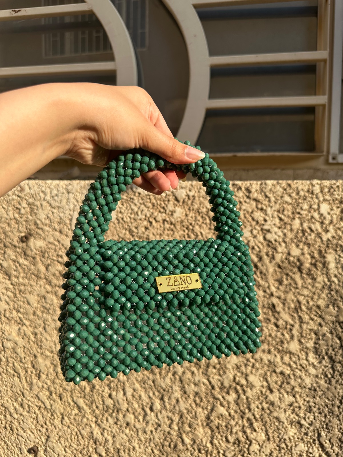 حقيبة خرز يدوي emerald — صورة 5 من 5