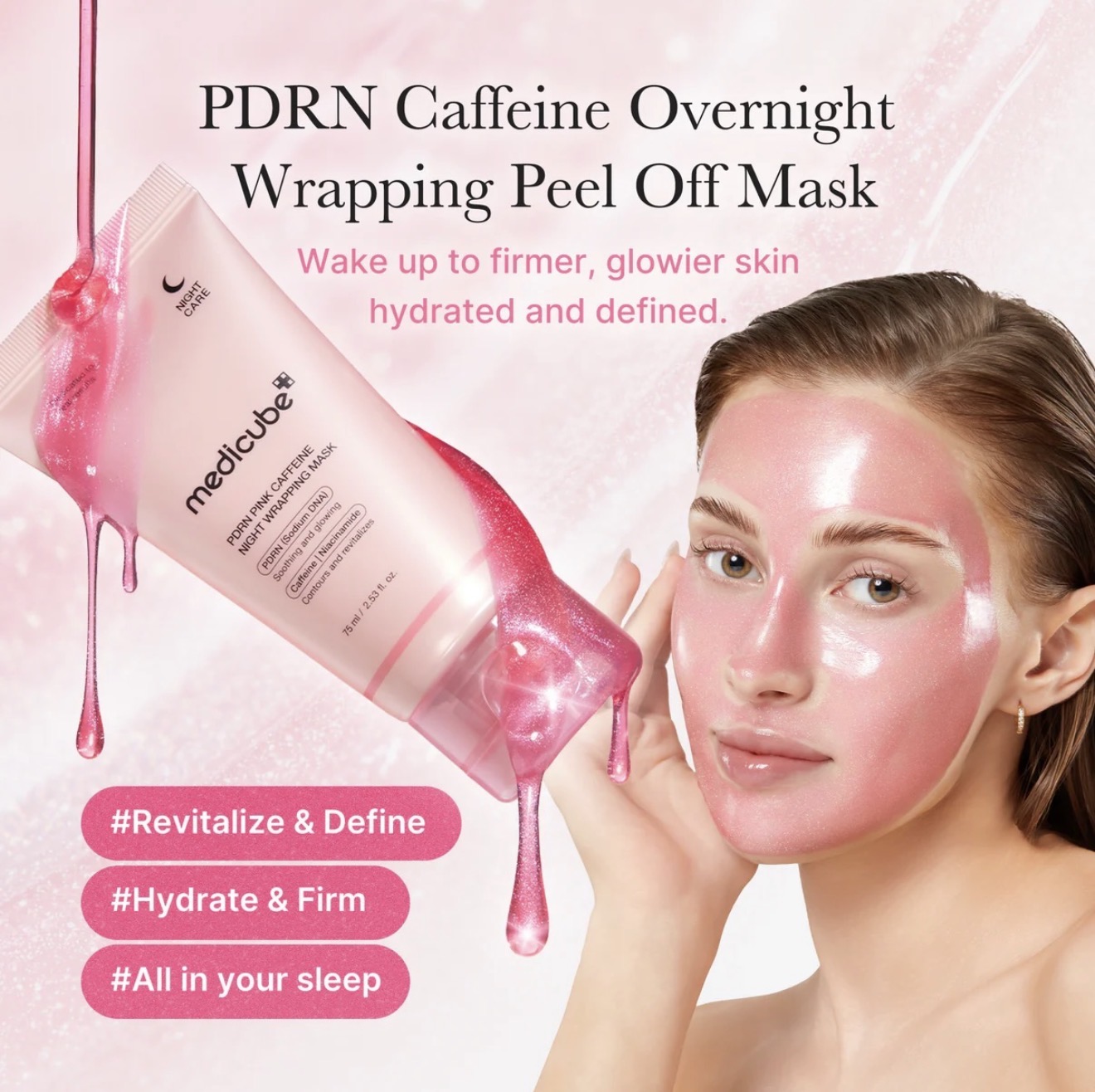 Medicub PDRN Pink Caffeine Overnight Wrapping Mask — صورة 2 من 3