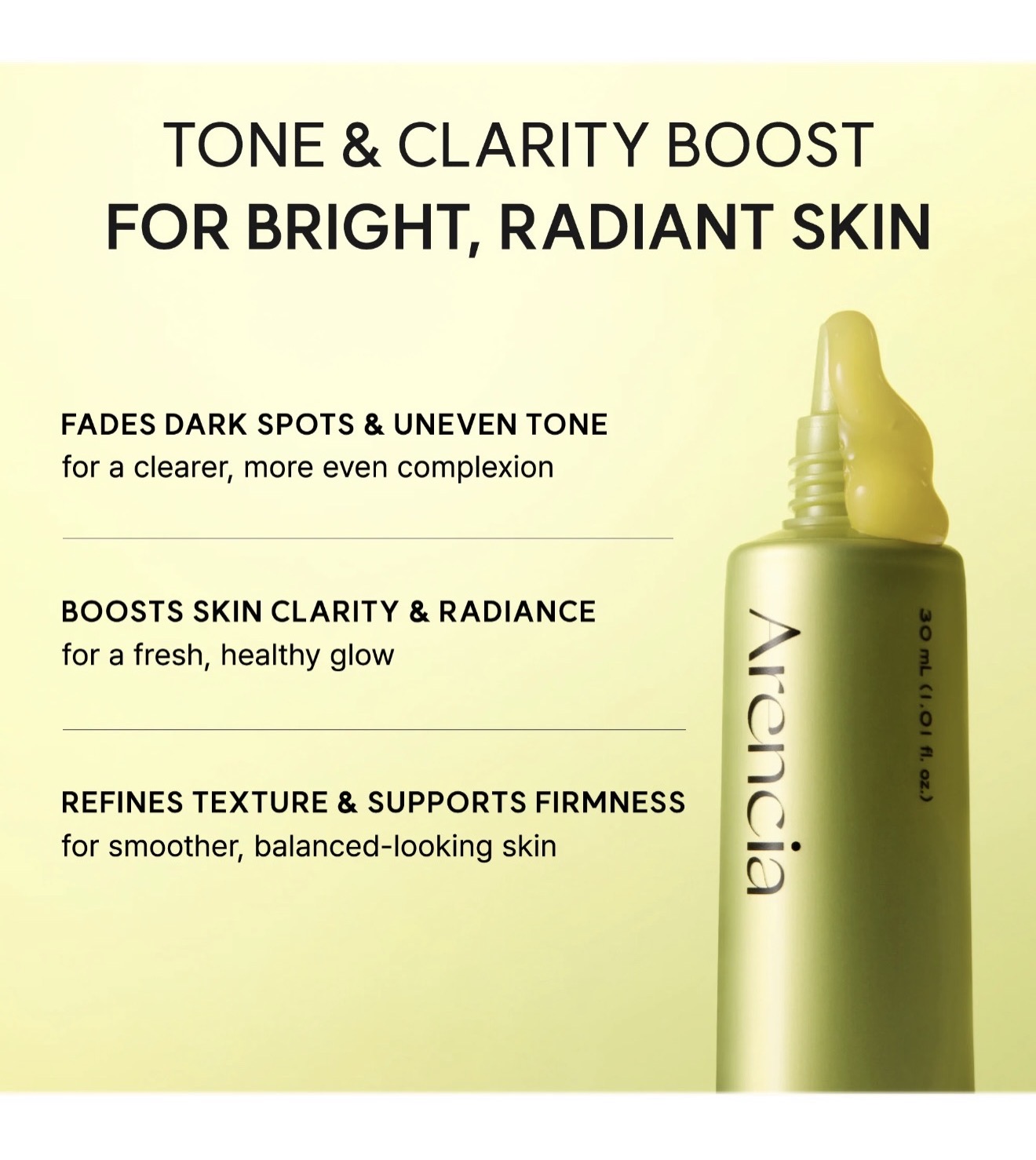 Arencia Vitamin C Booster Shot, Pure Vitamin C + Glutathione for Bright, Healthy Skin Glow, — صورة 3 من 3