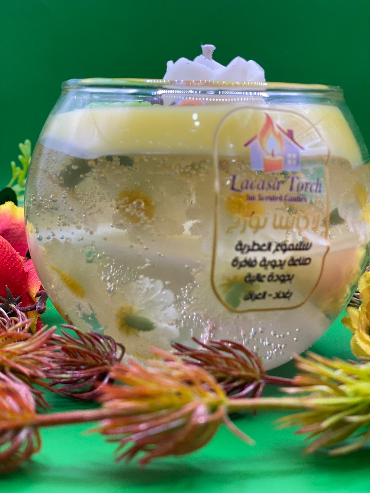 شمعة دورق معطرة ورد اقحوان — صورة 4 من 8