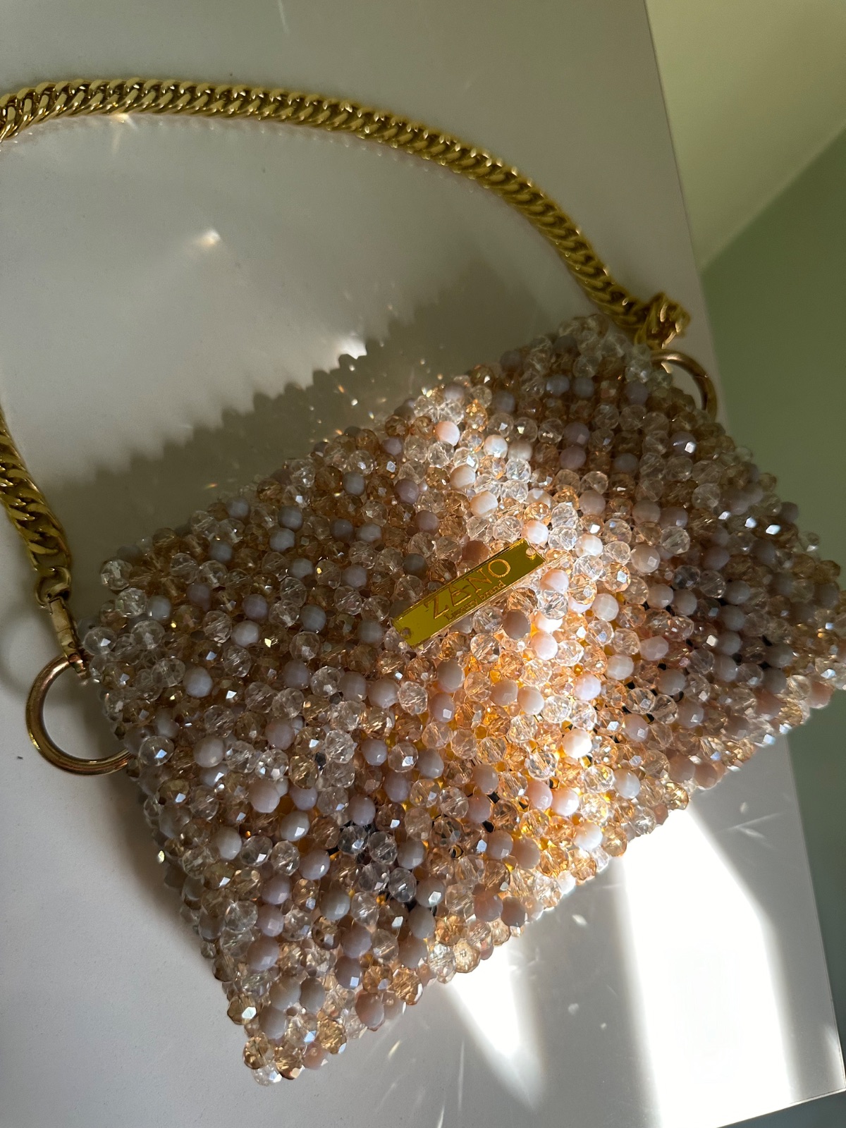 حقيبة خرز يدوي yellow diamond — صورة 2 من 3