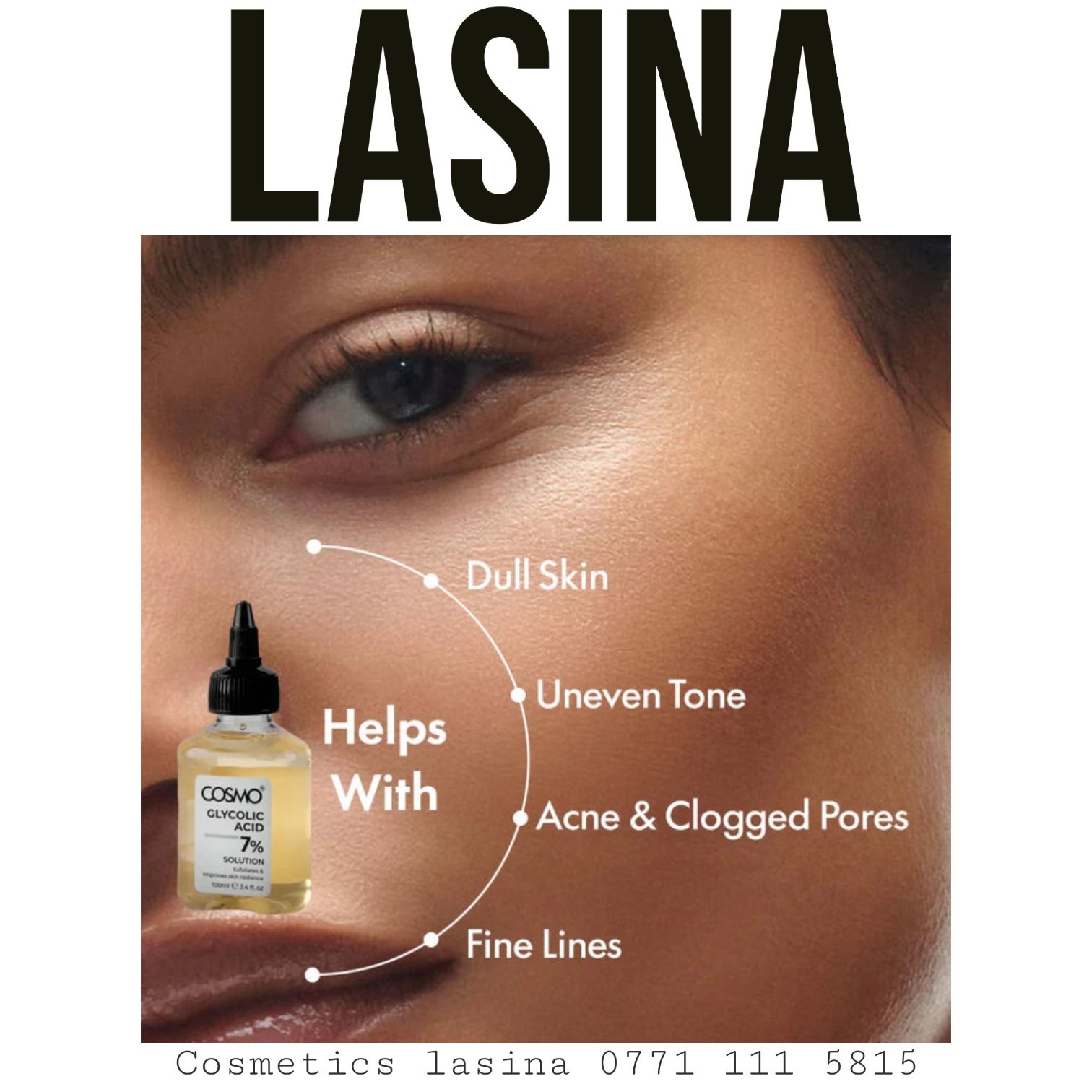 gajgS | Cosmo Glycolic Acid 7% Solution - 100ml محلول تقشير بجليكوليك اسيد 7 - 100 مل — صورة 2 من 5