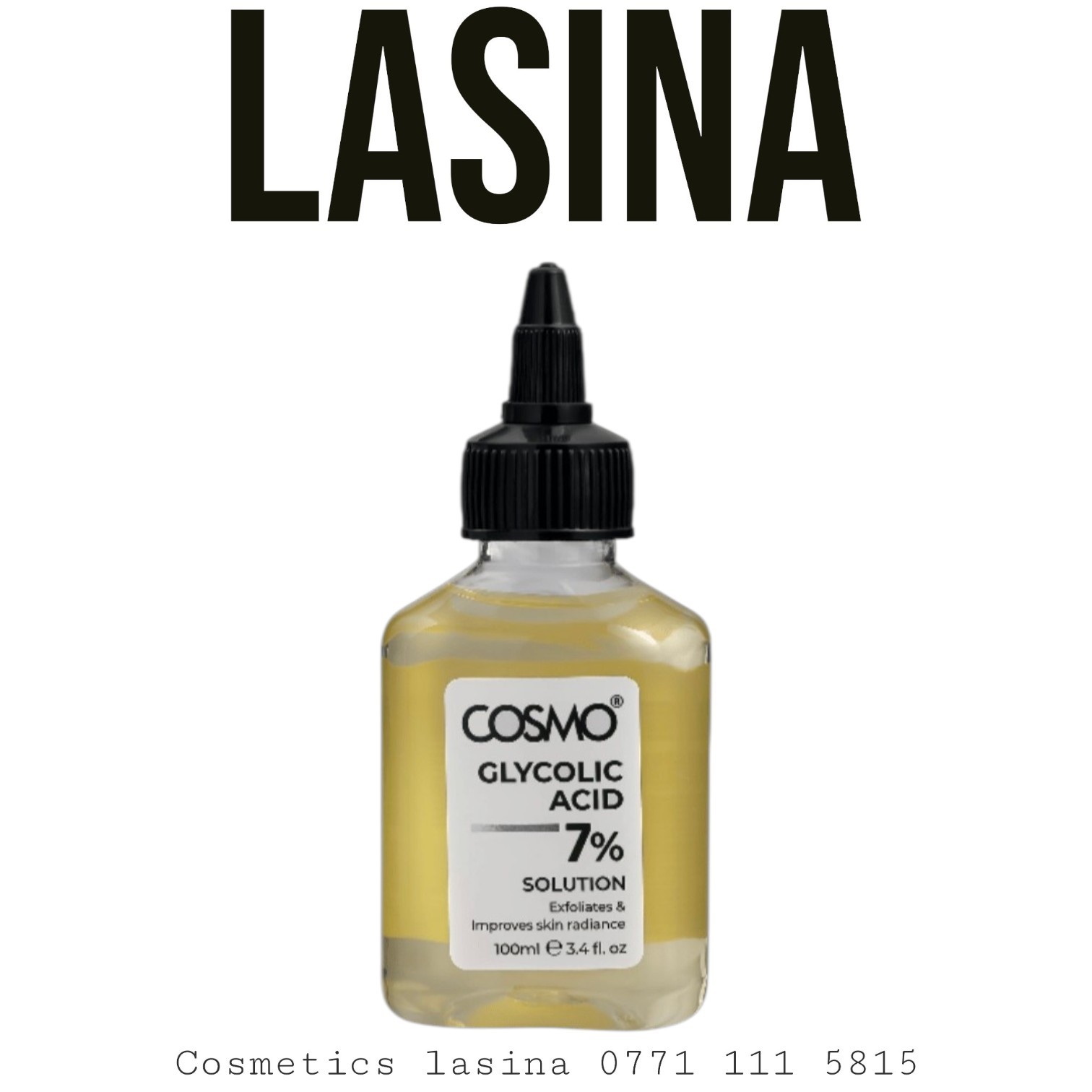 gajgS | Cosmo Glycolic Acid 7% Solution - 100ml محلول تقشير بجليكوليك اسيد 7 - 100 مل