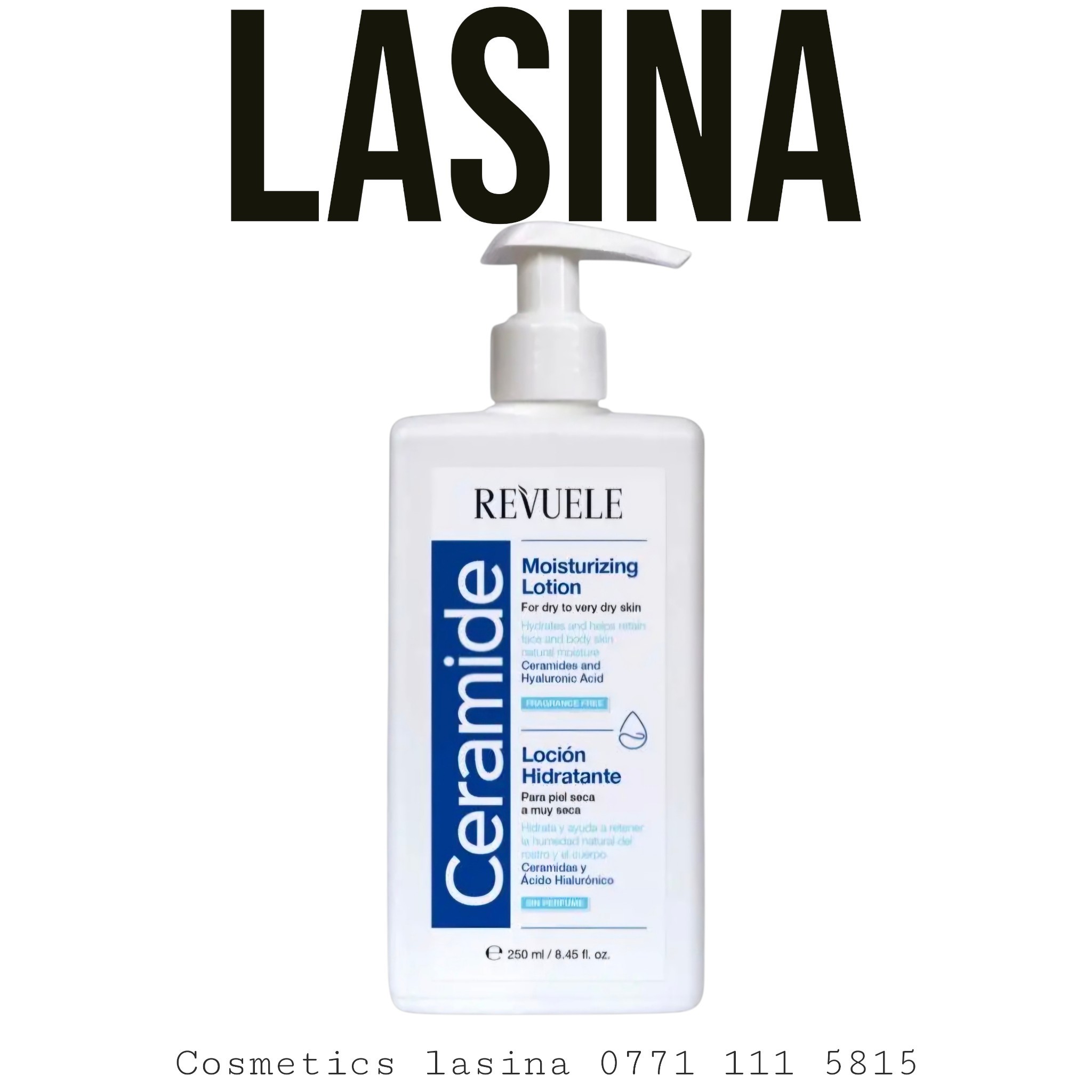 | Revuele Ceramide Moisturizing lotion - 250ml ريفويل لوشن السيراميدات المرطب للجسم والوجه - 250 مل