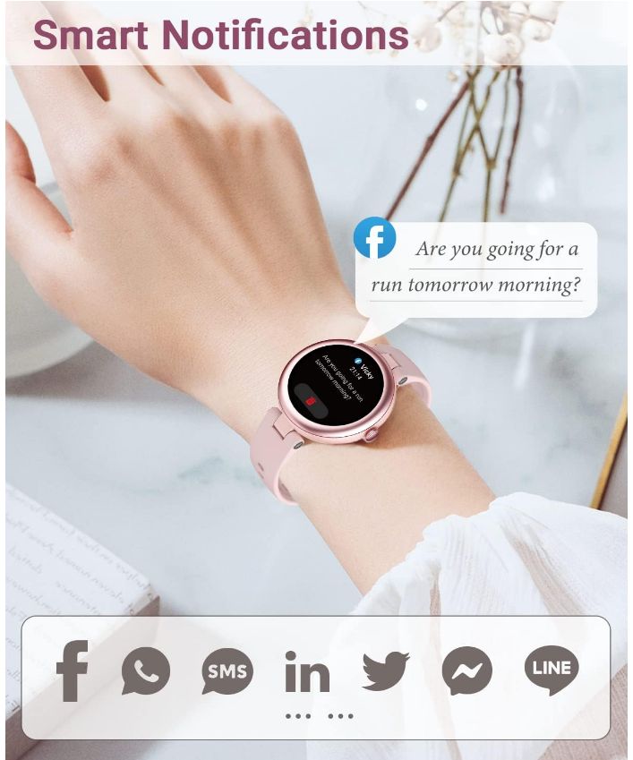 ساعة نسائية ذكية ( لمس )   Smart Watch — صورة 2 من 6