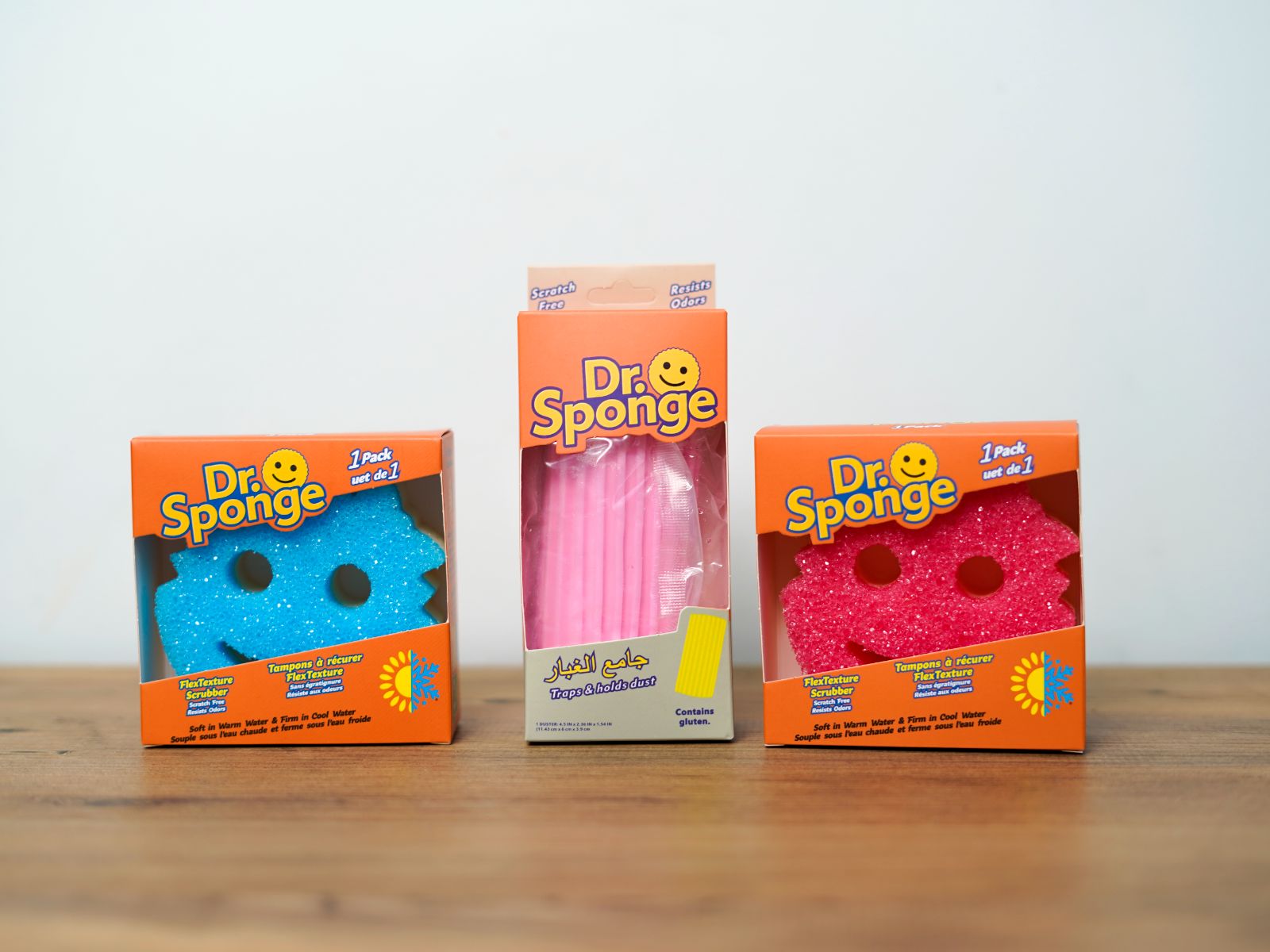 كومبو النظافة المتكاملة من Dr. Sponge (2 سكرابر ذكي + 1 جامع الغبار)