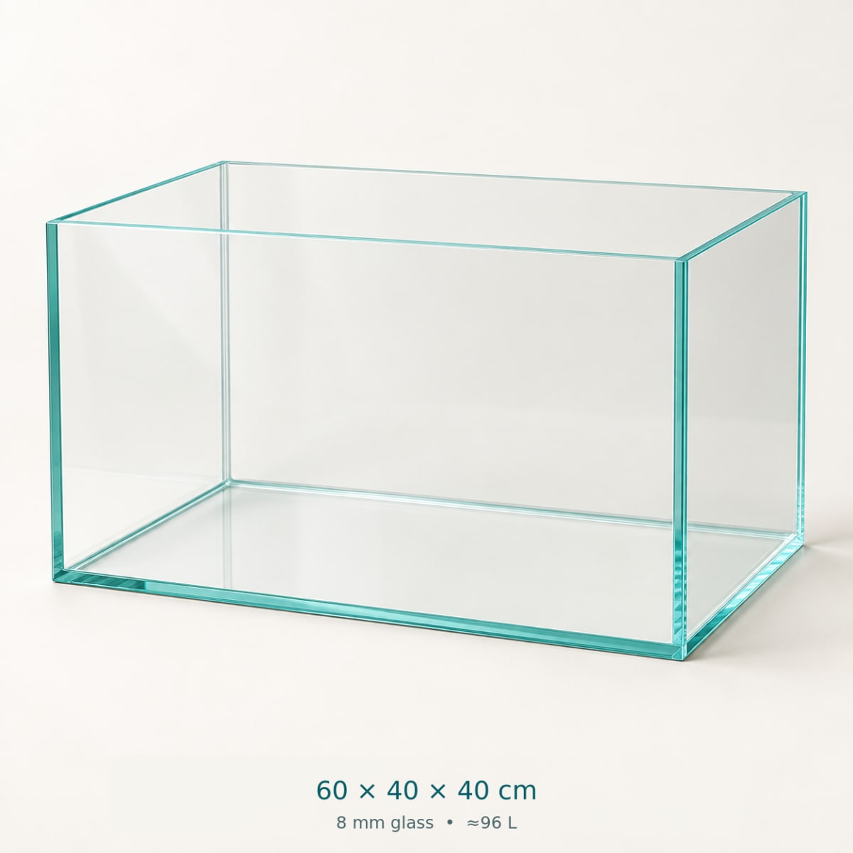 حوض Ultra Clear فائق الشفافية بدون إطار — 6 مقاسات — 40×23×25 سم — 5 ملم — ~23 لتر — صورة 7 من 7