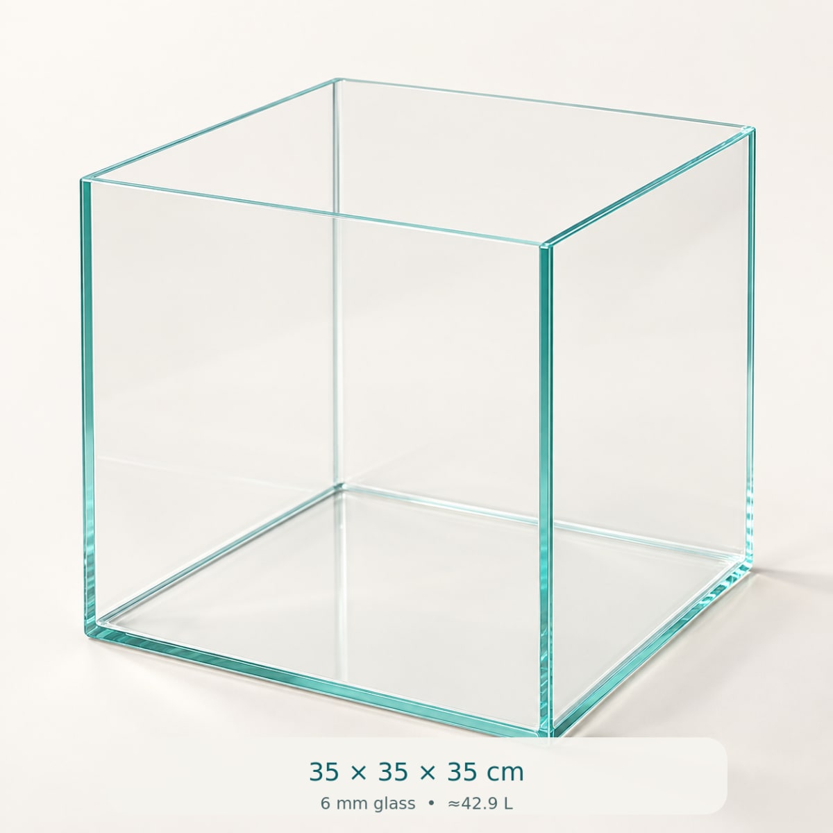 حوض Ultra Clear فائق الشفافية بدون إطار — 6 مقاسات — 40×23×25 سم — 5 ملم — ~23 لتر — صورة 5 من 7