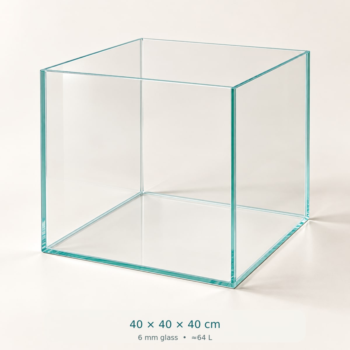 حوض Ultra Clear فائق الشفافية بدون إطار — 6 مقاسات — 40×23×25 سم — 5 ملم — ~23 لتر — صورة 6 من 7