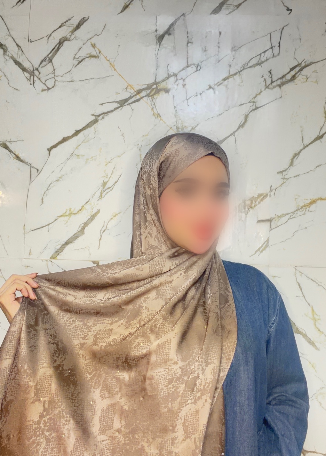 شال ستن مطبع كرستال — صورة 7 من 7