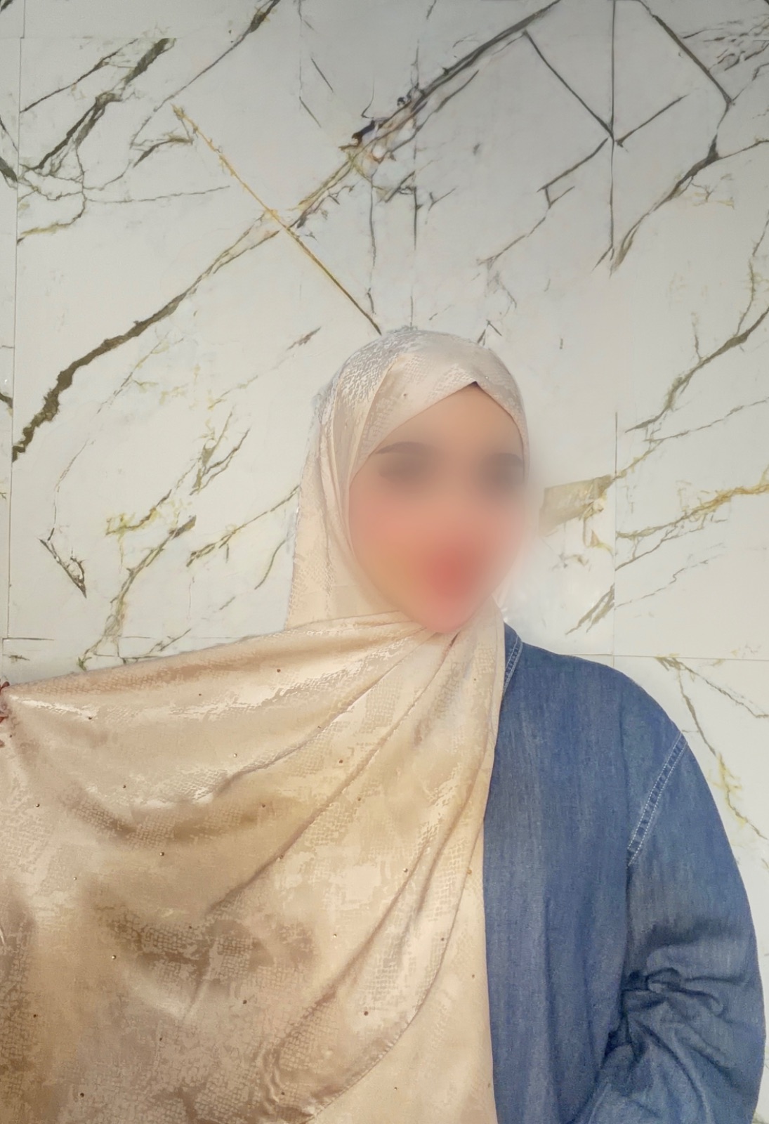 شال ستن مطبع كرستال — صورة 3 من 7
