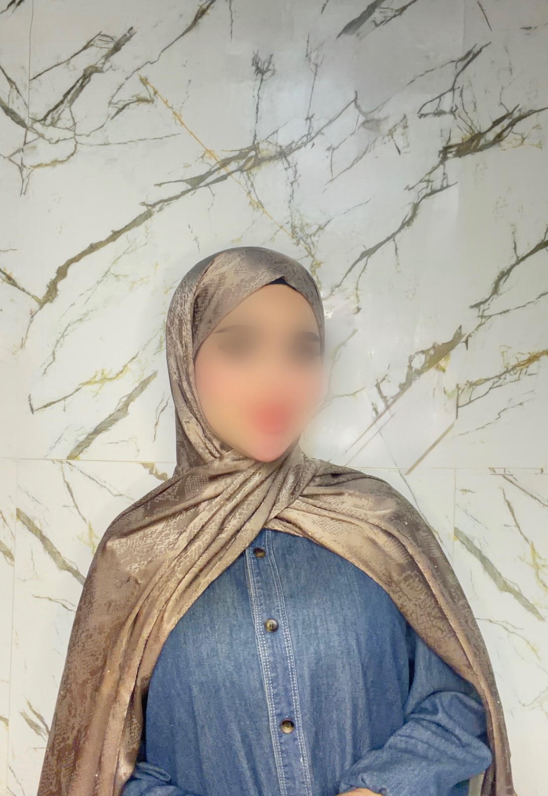 شال ستن مطبع كرستال — صورة 5 من 7