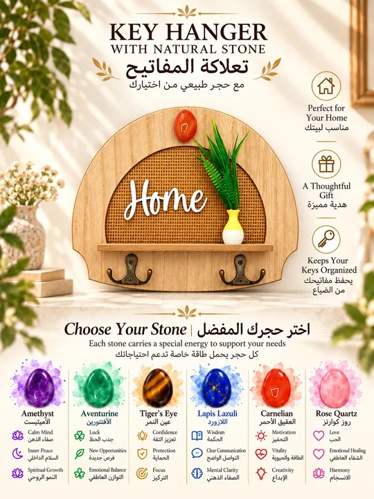 تعلاكة حجر مع حجر كريم من اختيارك