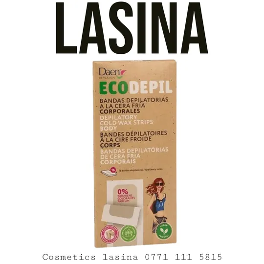 Daen Body wax strips Ecodepil | داین شرائح شمع باردة الإزالة شعر الجسم - 16 شريحة