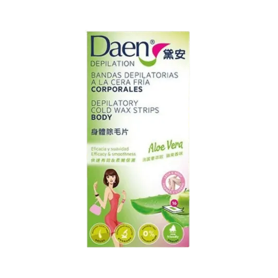 Daen Body wax strips Aloe Vera | داين شريط شمع بارد للجسم بالصبار16