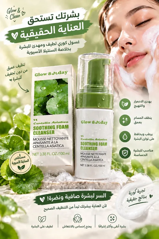 غسول السنتيلا عبارة عن فوم خفيف القوام