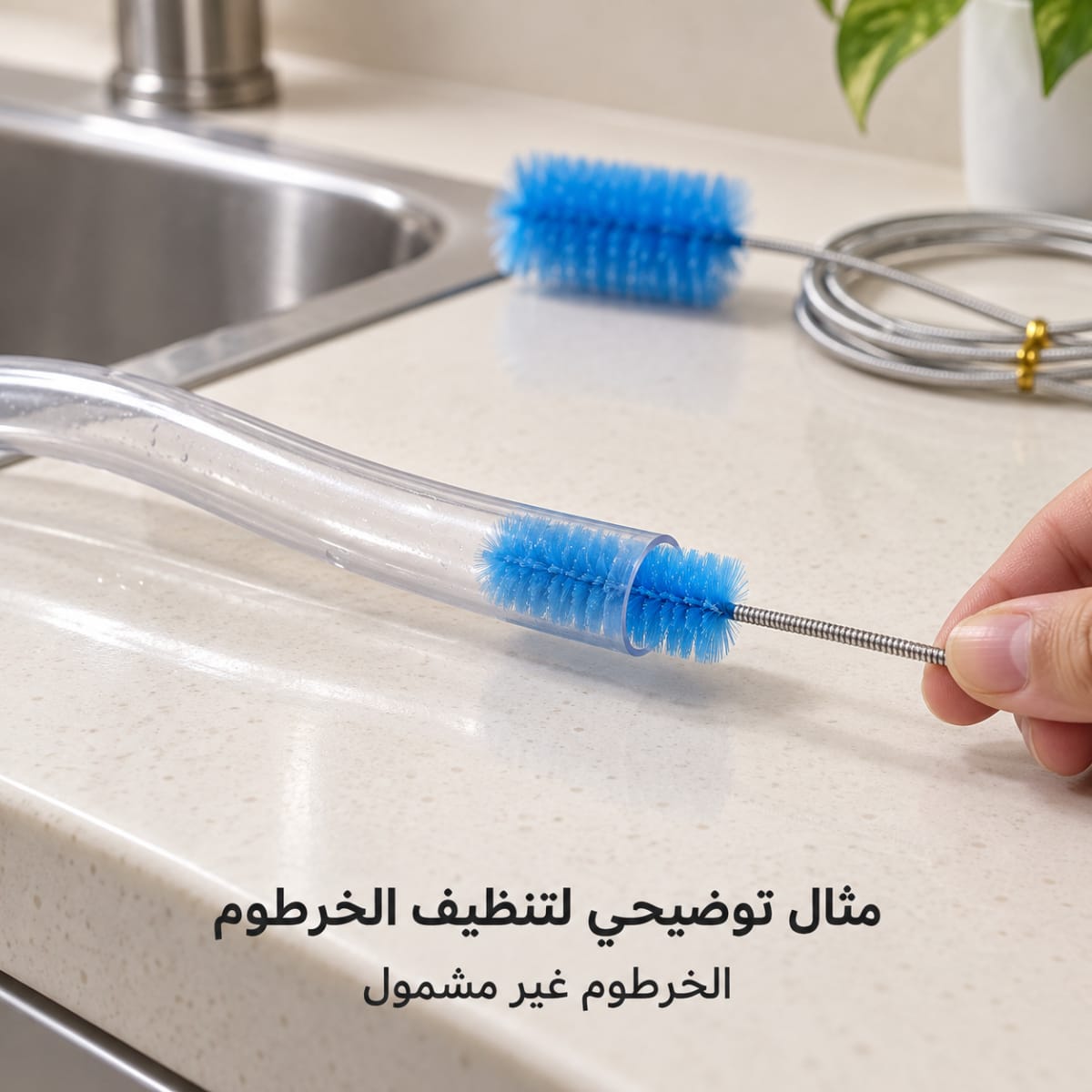 فرشاة تنظيف خراطيم الفلتر مزدوجة — 1.55 متر — صورة 4 من 4